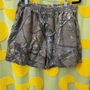 Fashion Brand Company Camouflage Women's Shorts, Size Medium, Thick Linen